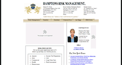 Desktop Screenshot of hamptonsriskmgmt.com